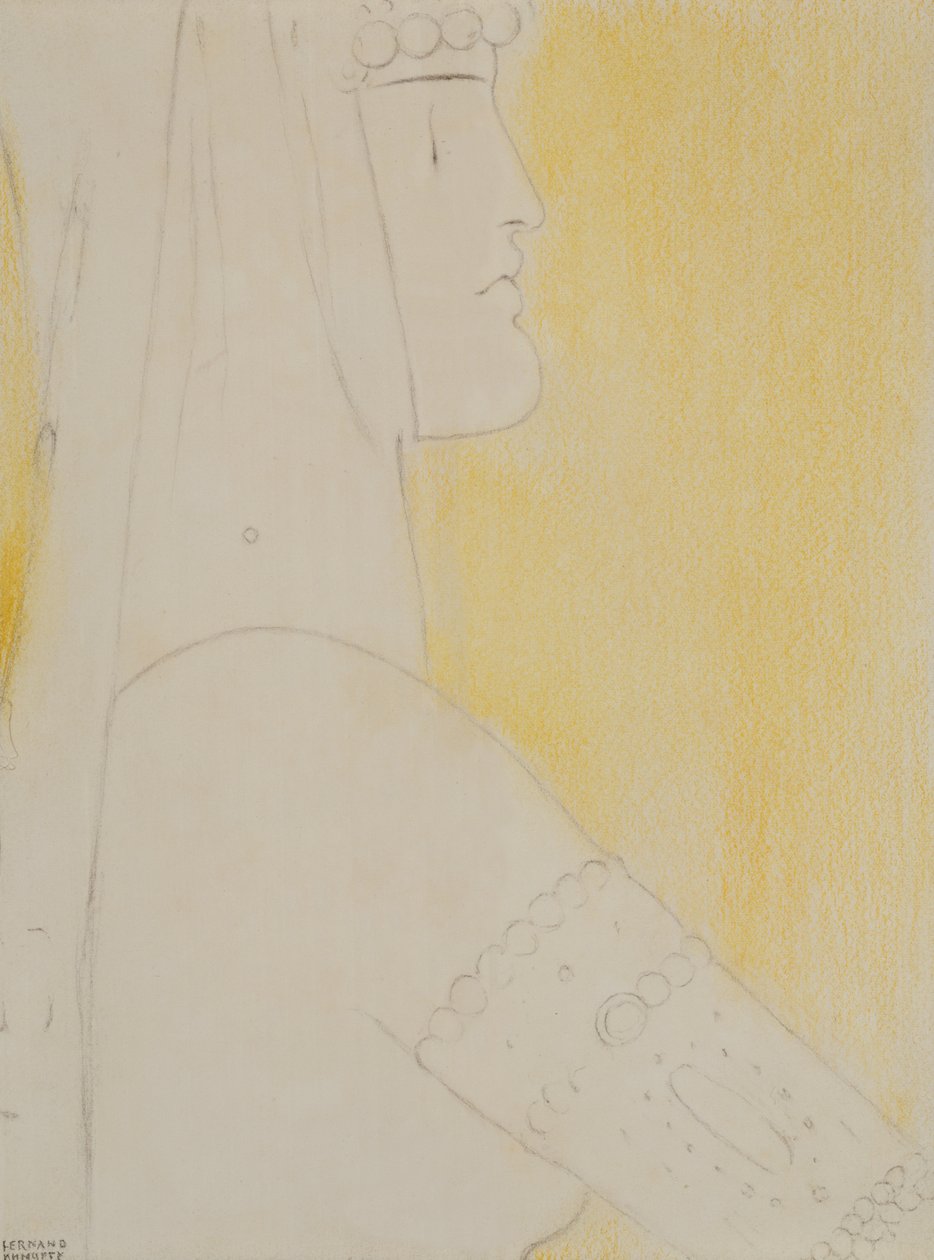 Study for Pass, c.1908 (pastell) av Fernand Khnopff