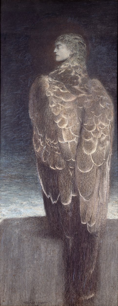 Sleeping Medusa, 1896 (pastel on paper)swed av Fernand Khnopff