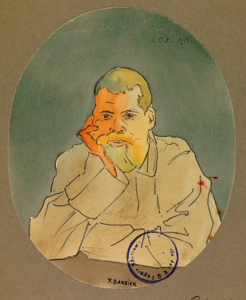 Porträtt av en rysk fånge, Gustrow av Fernand Barbier