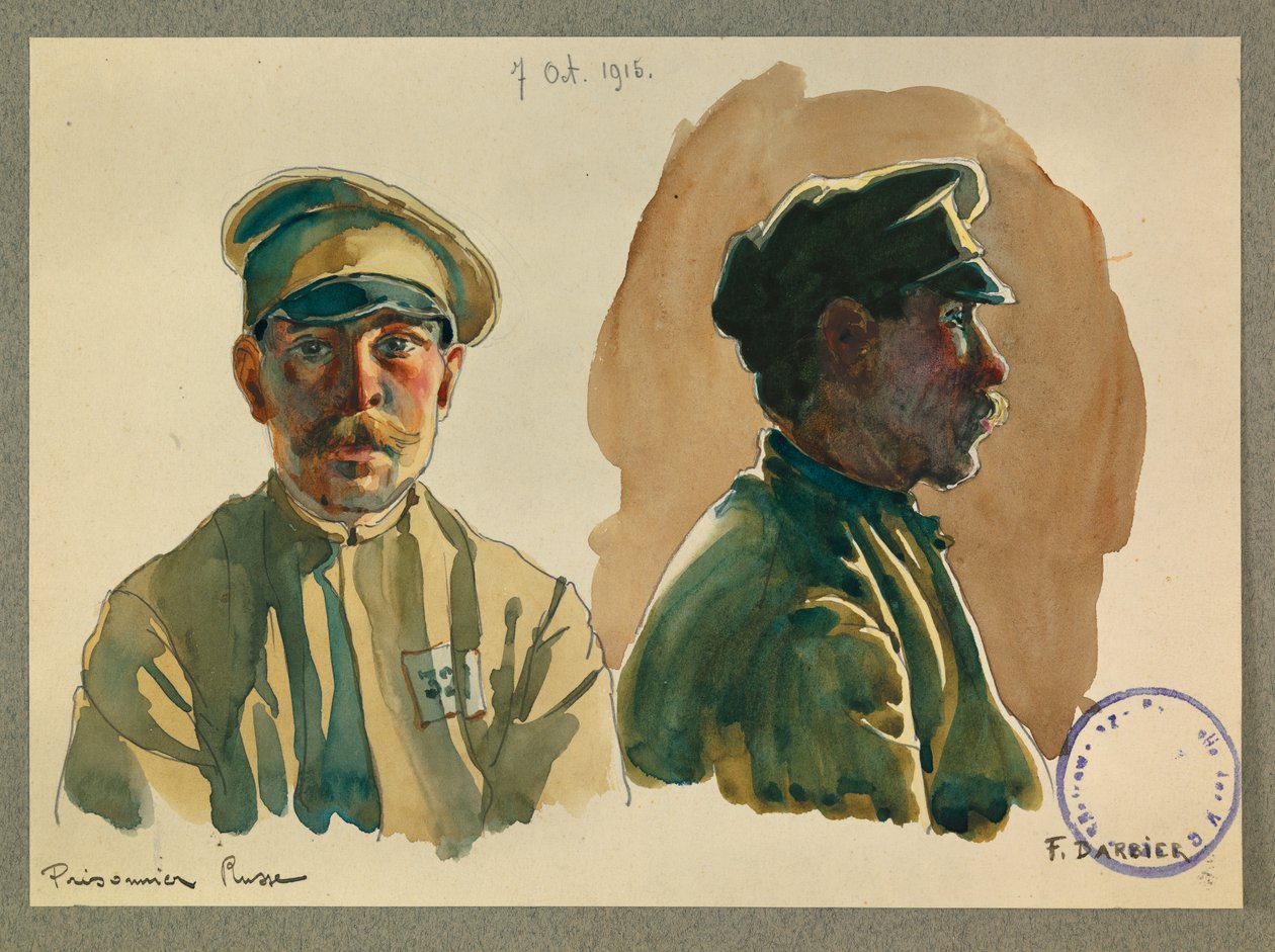Porträtt av en rysk fånge av Fernand Barbier