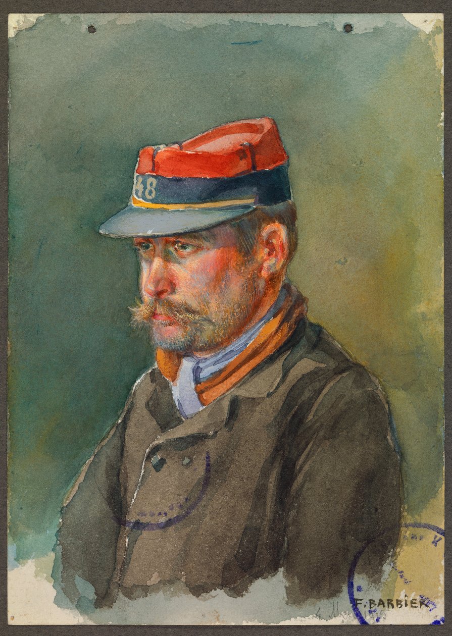 Sergeant Lecacheux från 48:e territorialregementet, Gustrow av Fernand Barbier