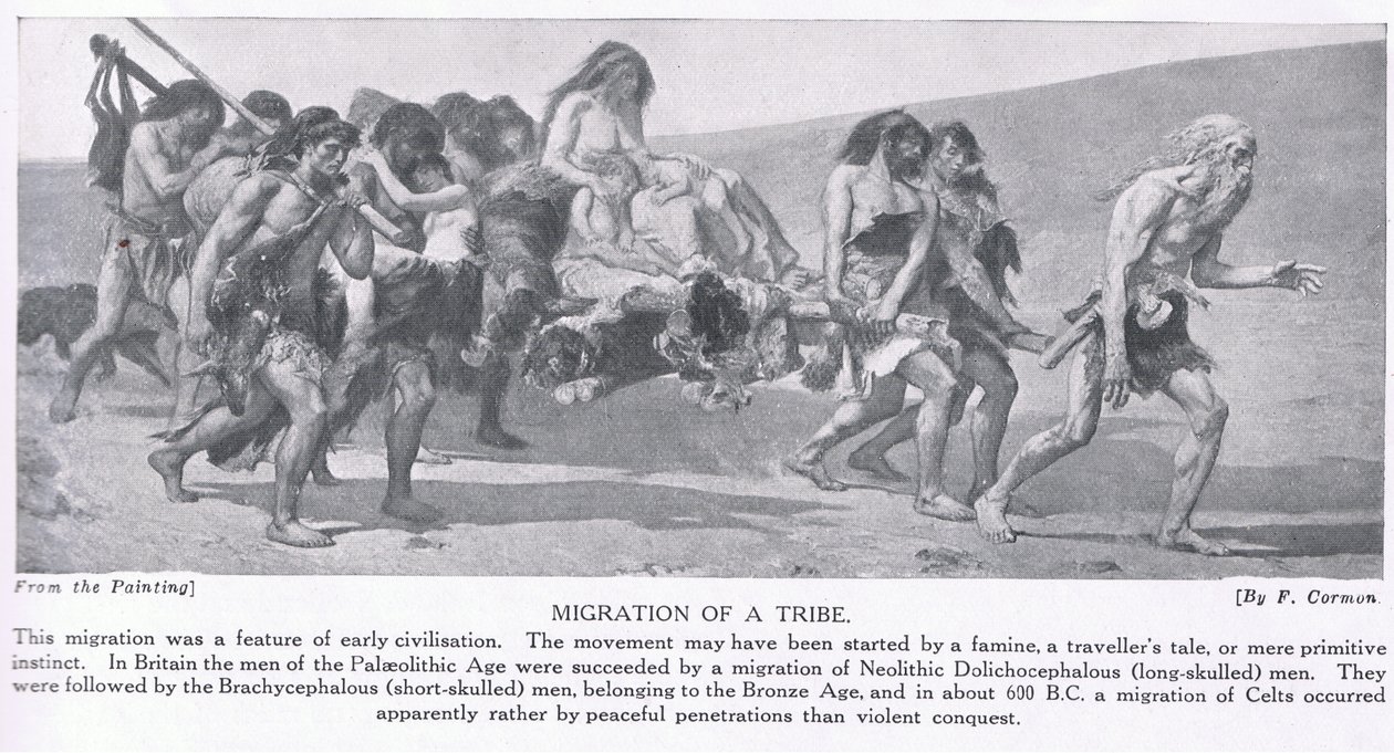 Migration av en stam, illustration från "Hutchinson