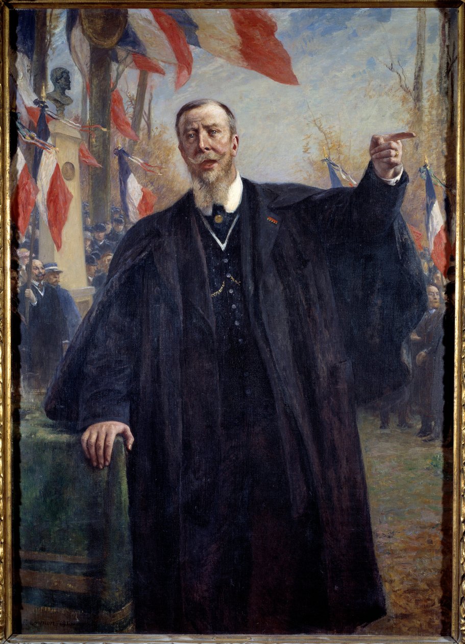 Porträtt av Paul Deroulede (fransk författare och nationalistisk aktivist av Fernand Cormon
