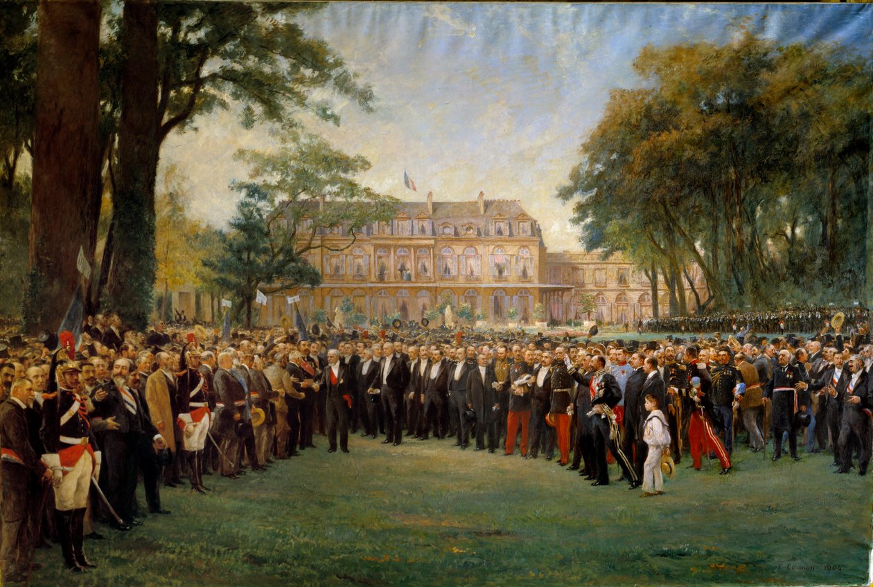 Mottagning av Frankrikes borgmästare på Elysee den 22 september av Fernand Cormon