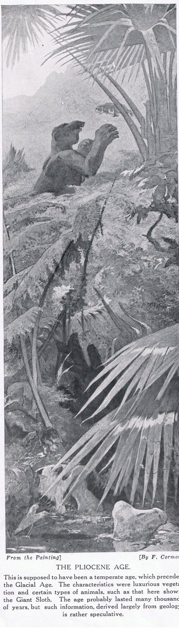 Pliocenåldern, illustration från "Hutchinson