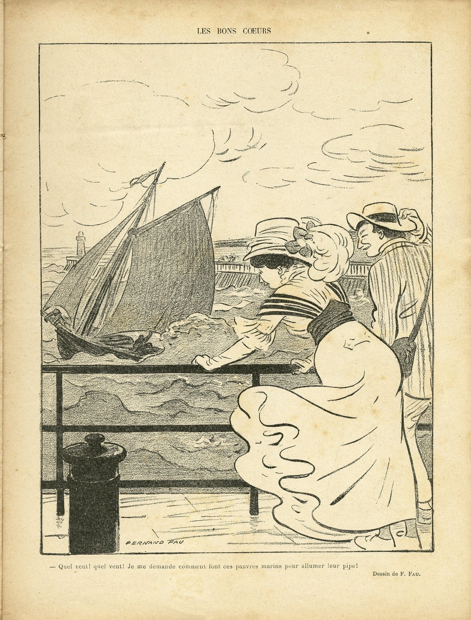 Illustration av Fernand Fau (1858-1919) i Le Rire av Fernand Fau