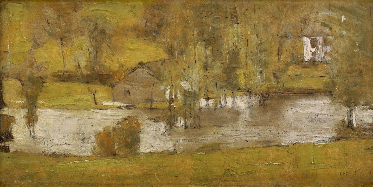 En Fosset; La Crue, 1881 av Fernand Khnopff