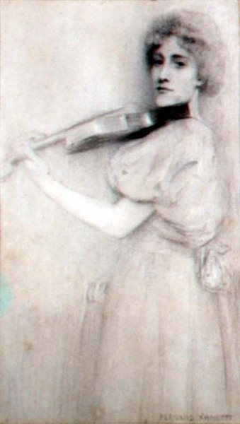En violinist av Fernand Khnopff