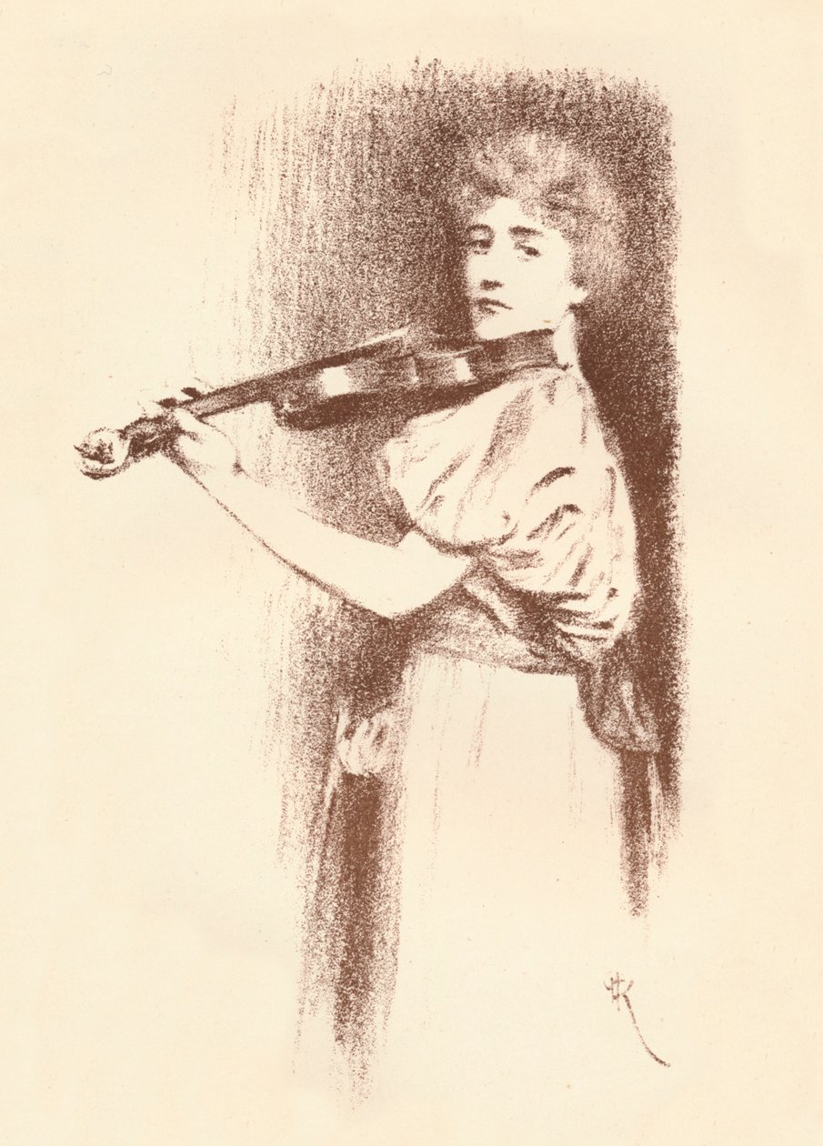 En violinist, c1898 av Fernand Khnopff