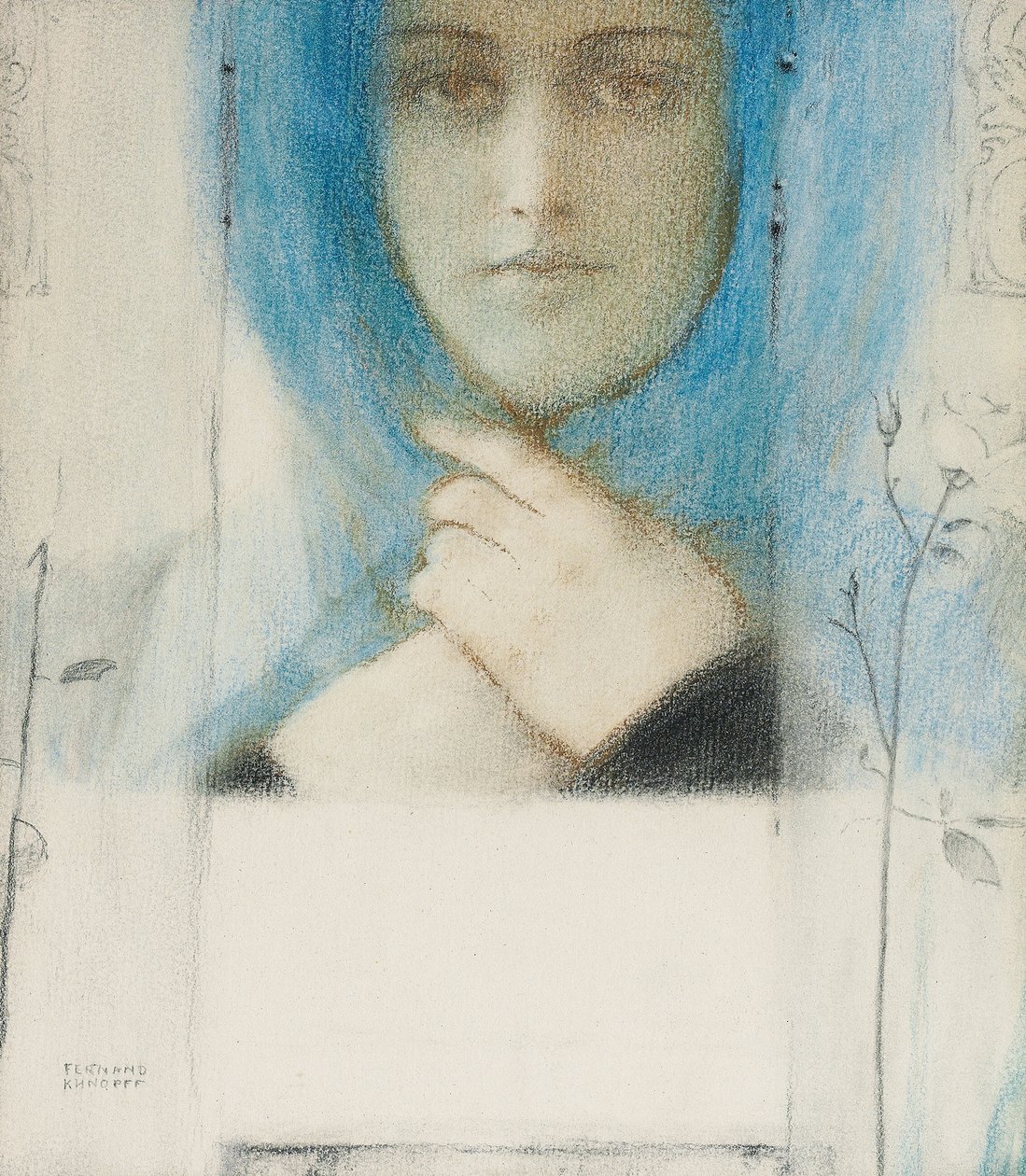 Clematis, ca 1914 av Fernand Khnopff