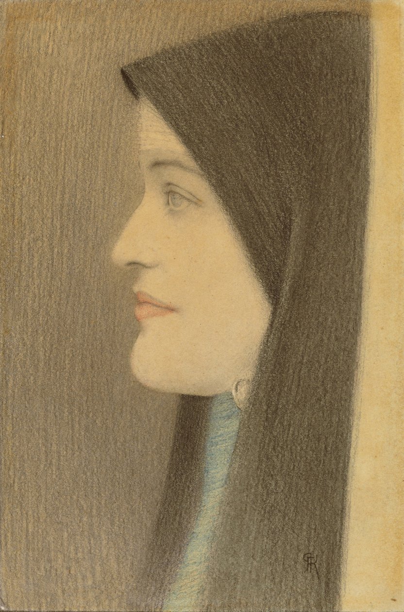 Studie av en kvinna, c.1910 av Fernand Khnopff