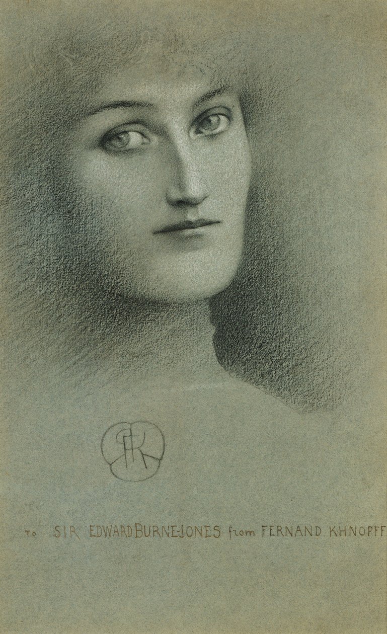 Kvinnligt huvud; Chef för en kvinna, 1896 av Fernand Khnopff