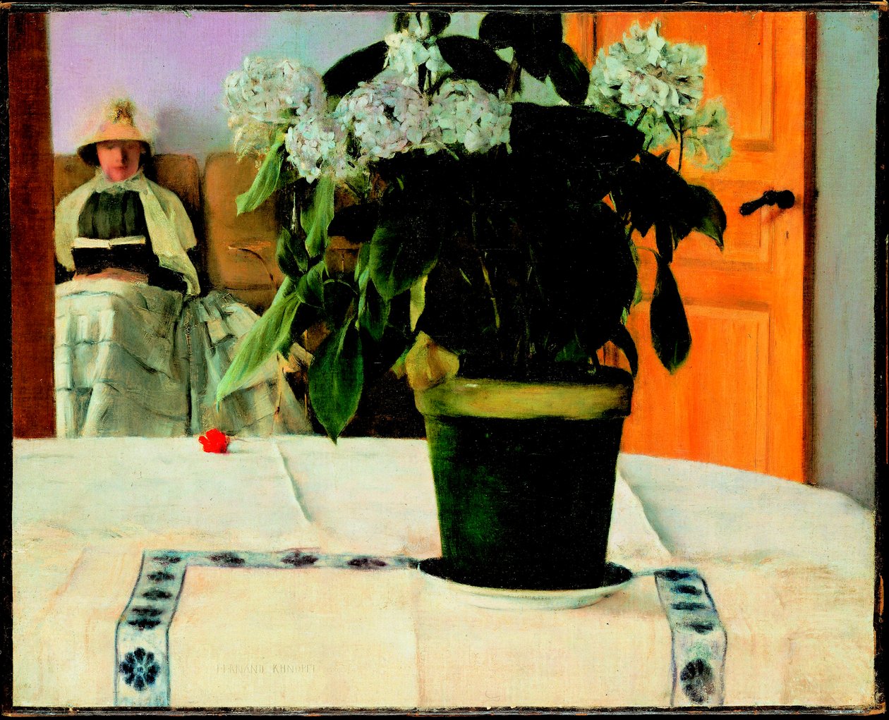 "" Hortensia "" Målning av Fernand Khnopff (1858-1921) av Fernand Khnopff