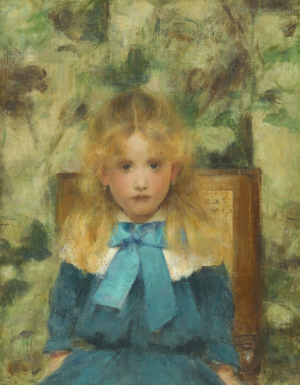 Porträtt av Mademoiselle Van der Hecht, 1883. av Fernand Khnopff