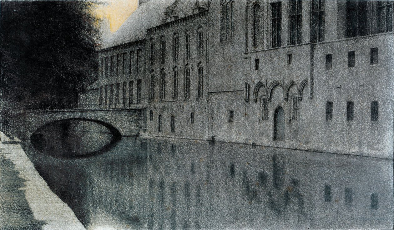 Souvenir från Flandern. En kanal, 1904. av Fernand Khnopff