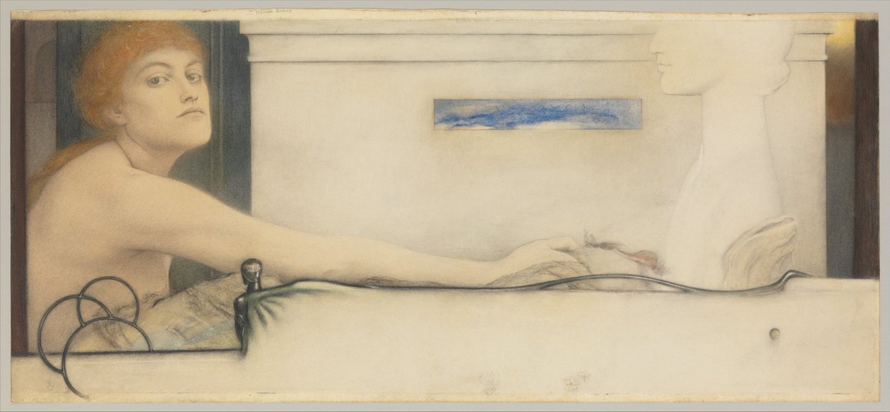 Erbjudandet, 1891 av Fernand Khnopff
