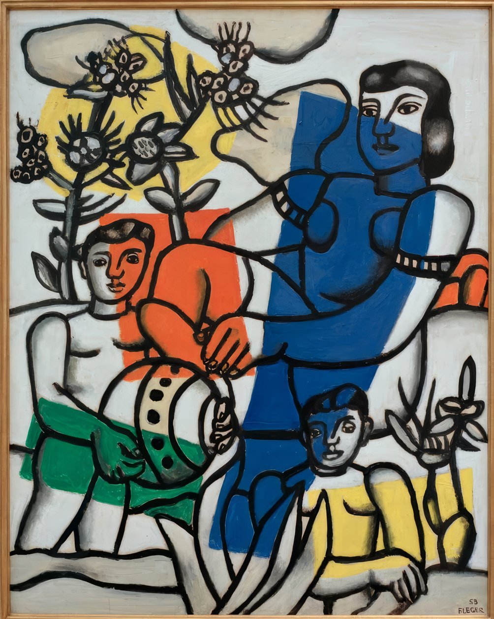 Vandraren. Fragment till vänster av Fernand Leger