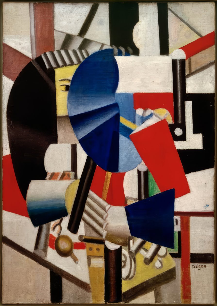 Kvinna med spegel av Fernand Leger