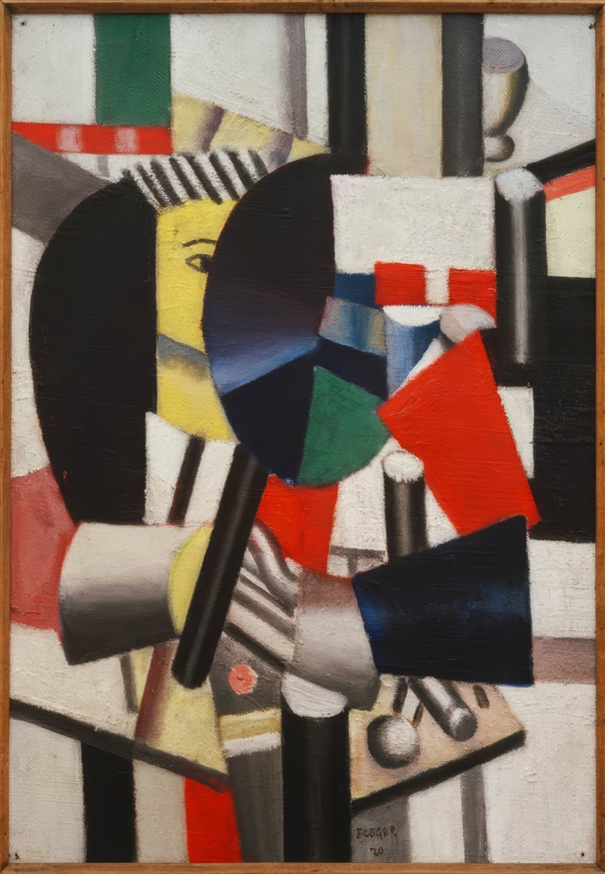 Kvinna med spegel av Fernand Leger