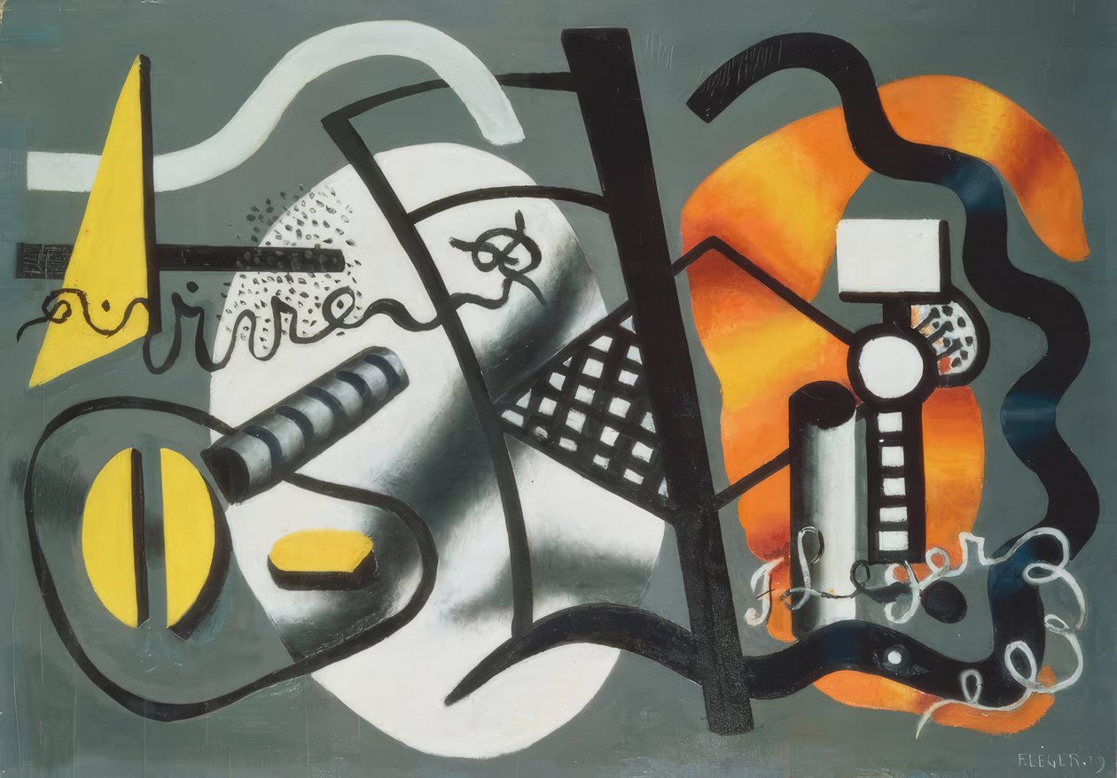 Komposition med stol av Fernand Leger