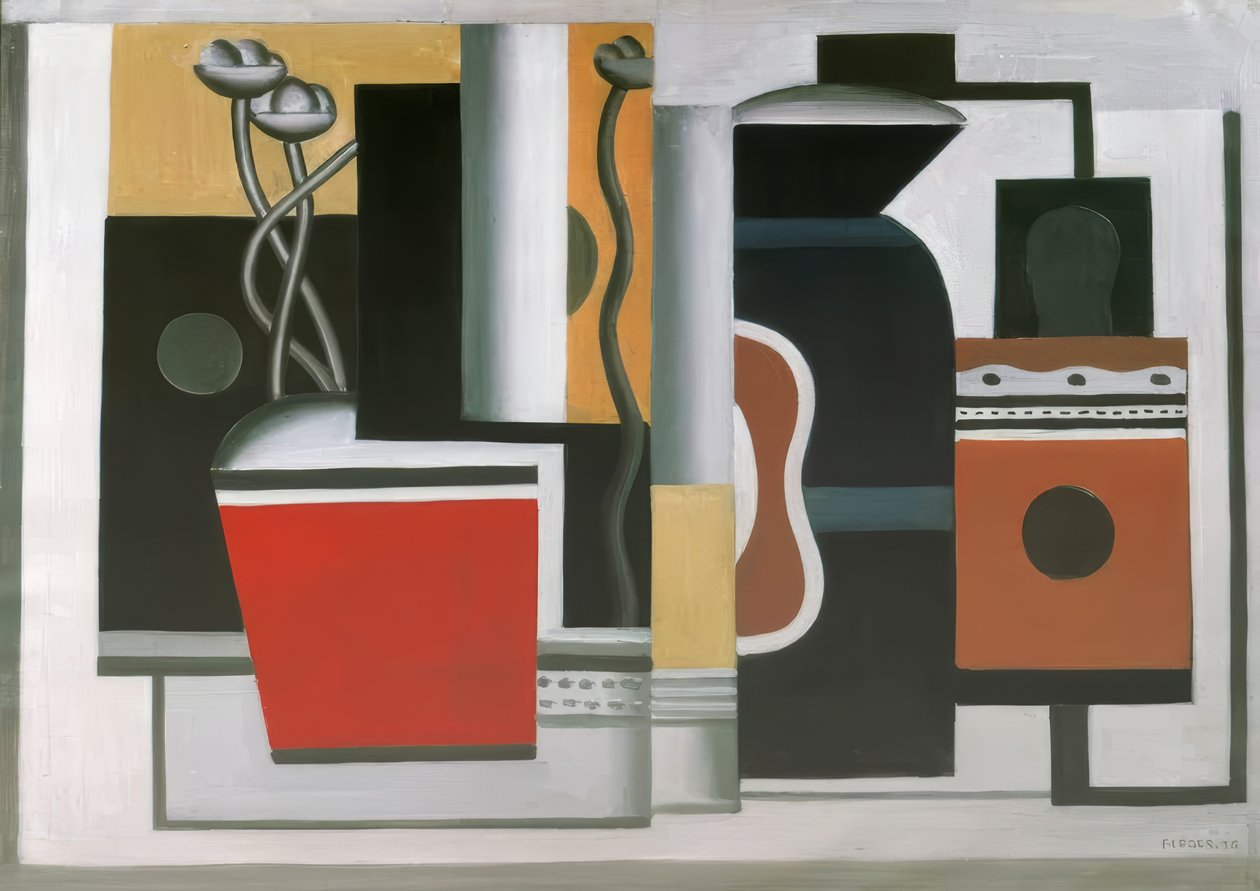 "Le pot rouge" (Den röda blomkrukan), 1926 av Fernand Leger