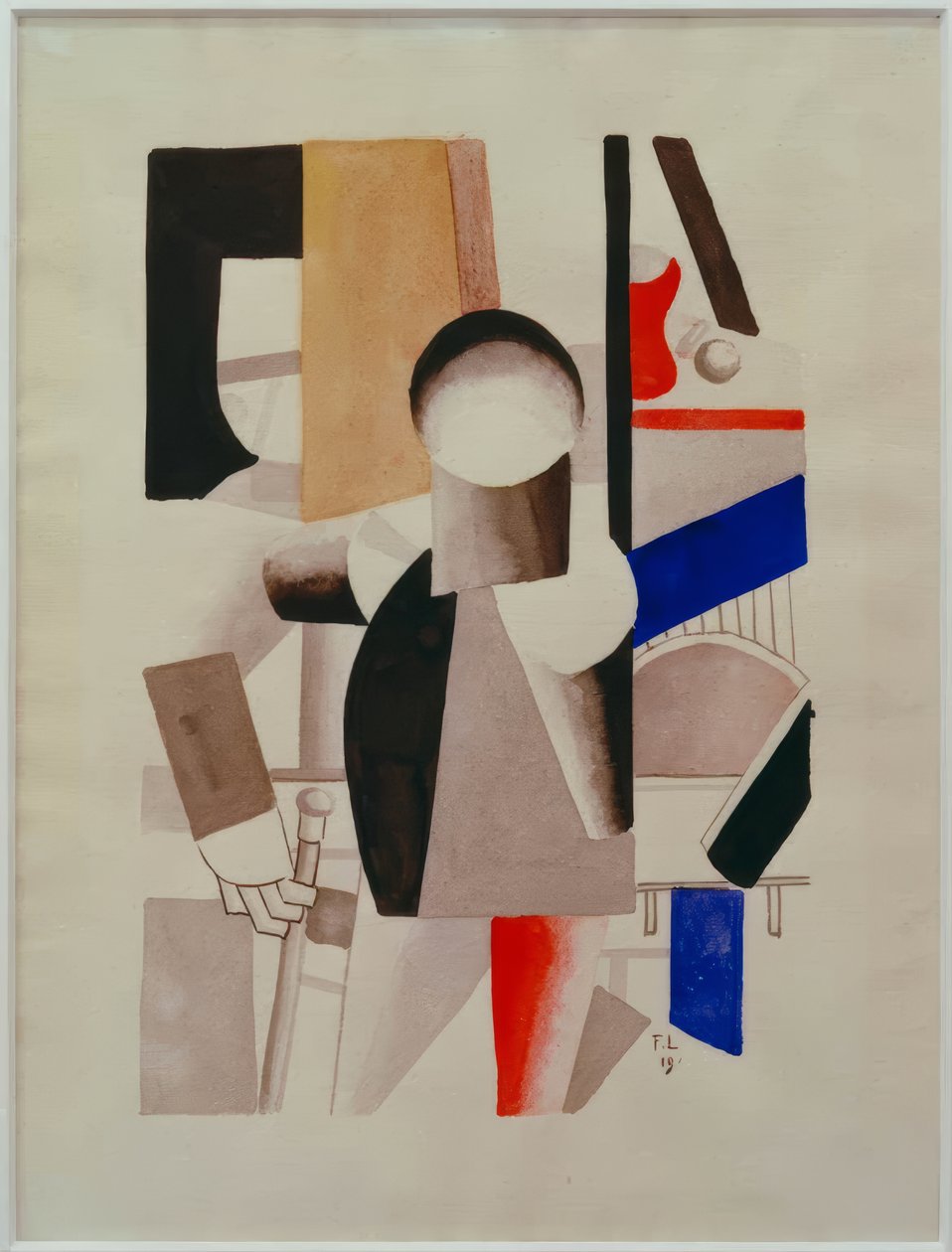 Studie för Les trois camerades av Fernand Leger