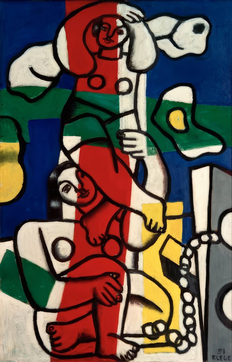 Flerfärgade akrobater av Fernand Leger