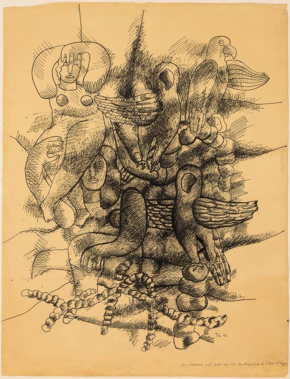 Kvinnor och fåglar av Fernand Leger