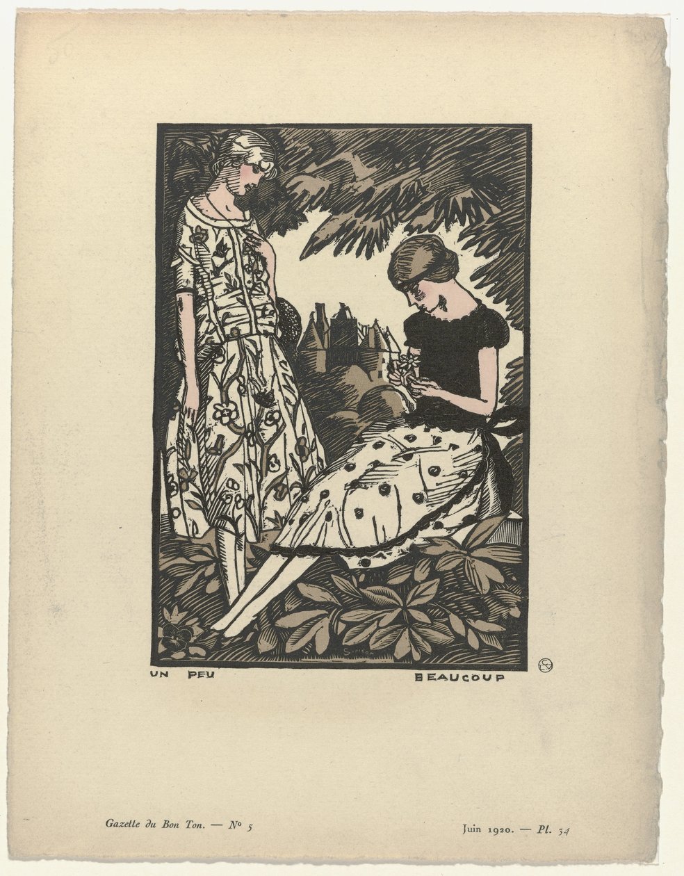 Gazette du Bon Ton, 1920 - nr 5, pl 34: Lite mycket av Fernand Siméon