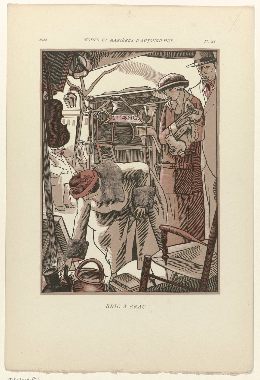 Dagens mode och uppförande, 1922, Pl. 11: Bric-A-Brac av Fernand Siméon