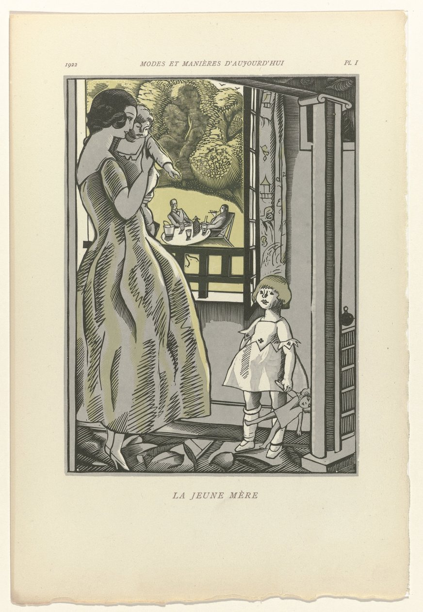 Modes and Manners of Today, 1922, Pl 1: Den unga modern av Fernand Siméon