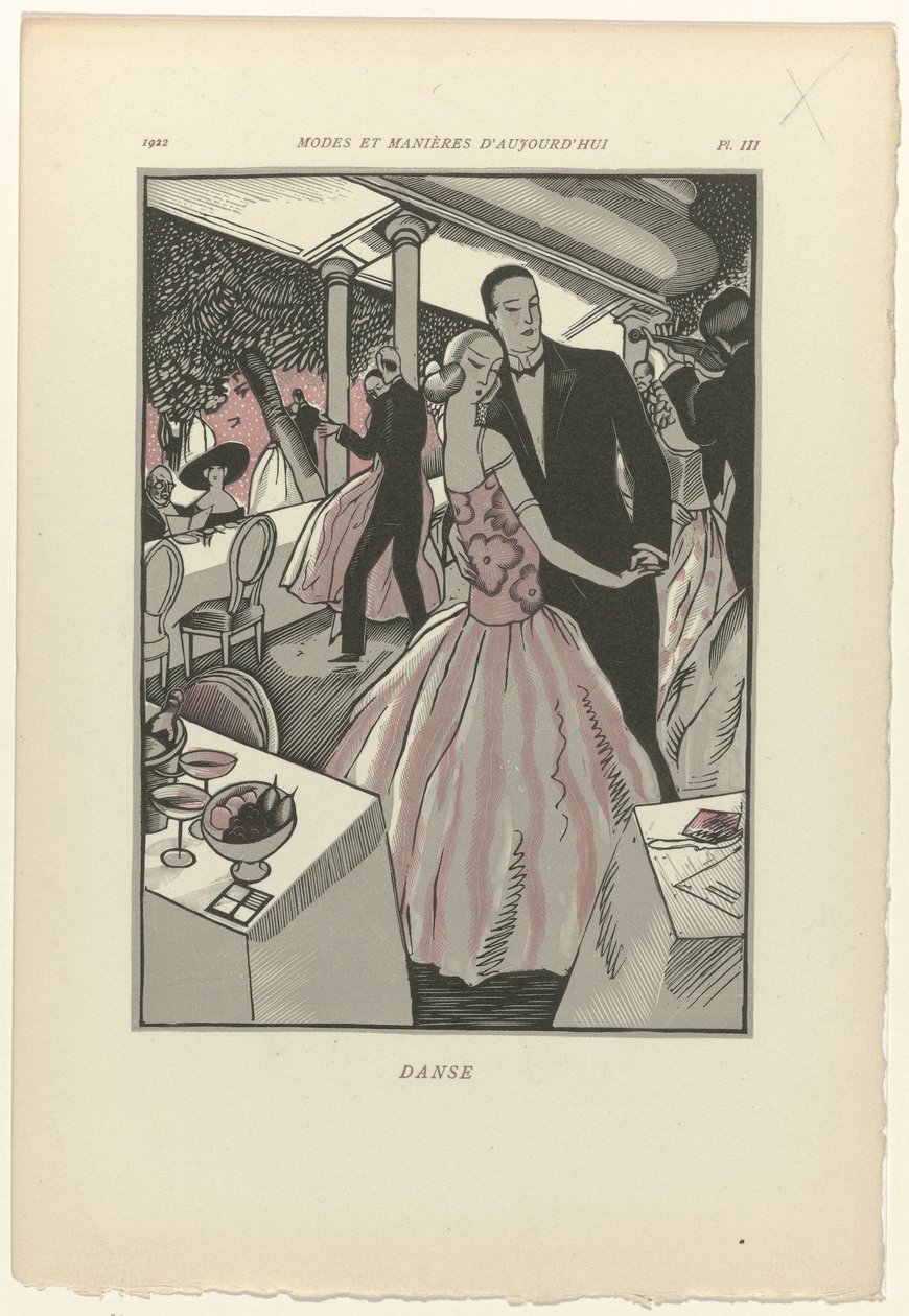 Dagens mode och uppförande, 1922, Pl. 3: Dans av Fernand Siméon