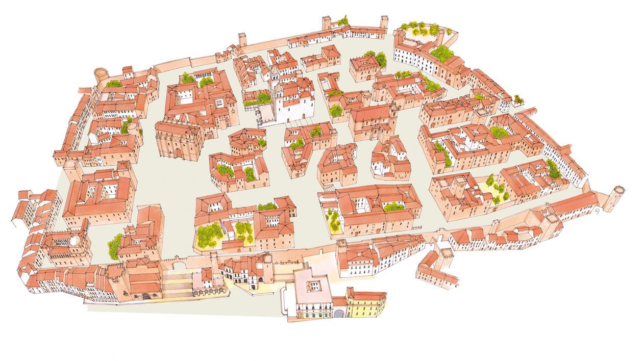 Caceres, Spanien. Medeltida stad av Fernando Aznar Cenamor