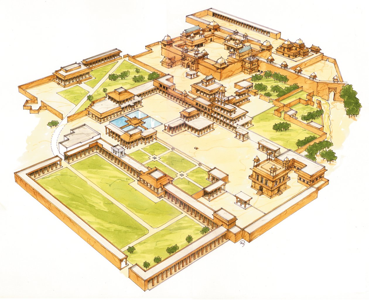Fatehpur Sikri. Adra. Indien av Fernando Aznar Cenamor