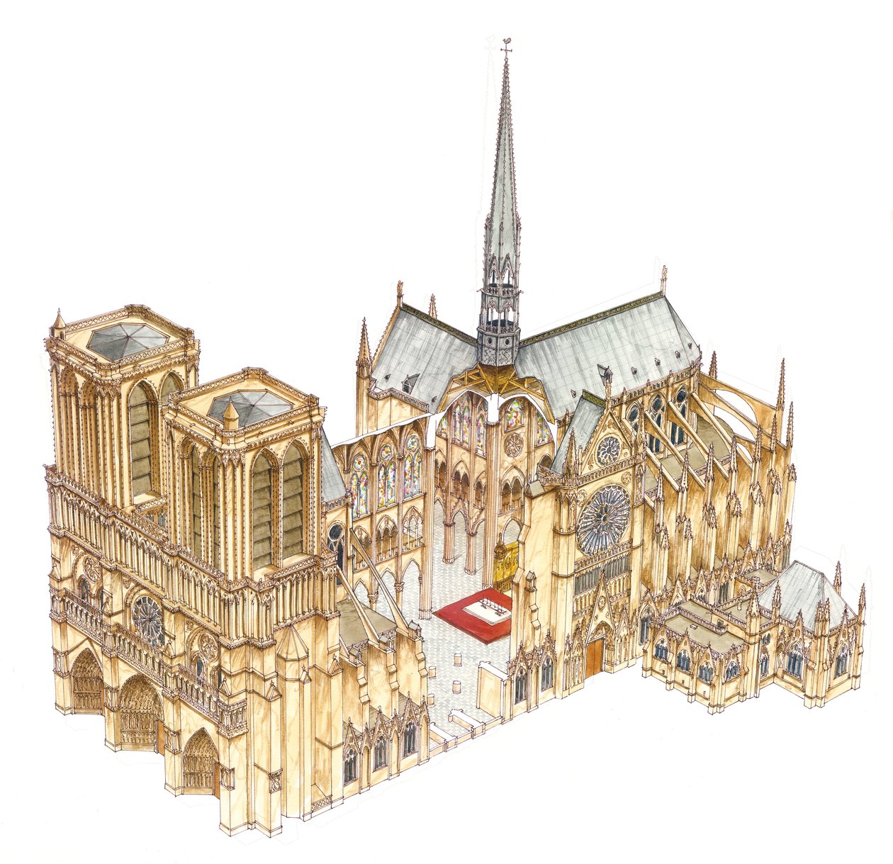 Notre Dame-katedralen. Paris, Frankrike av Fernando Aznar Cenamor