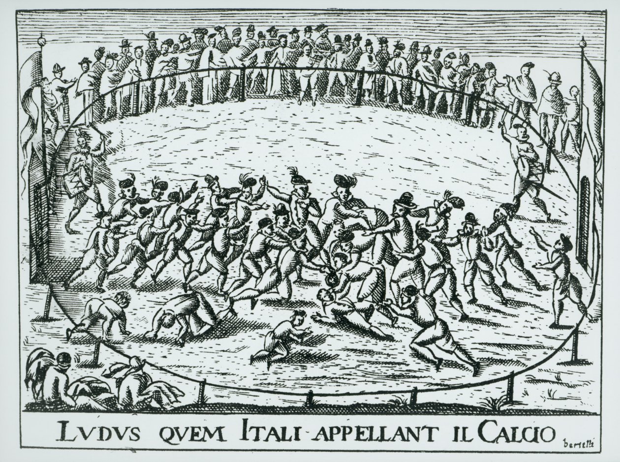 Italienska Calcio-spelare av Fernando Bertelli