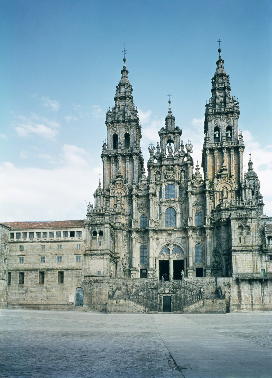 Vy över västra fasaden, byggd 1738-50 av Fernando de Casas Novoa