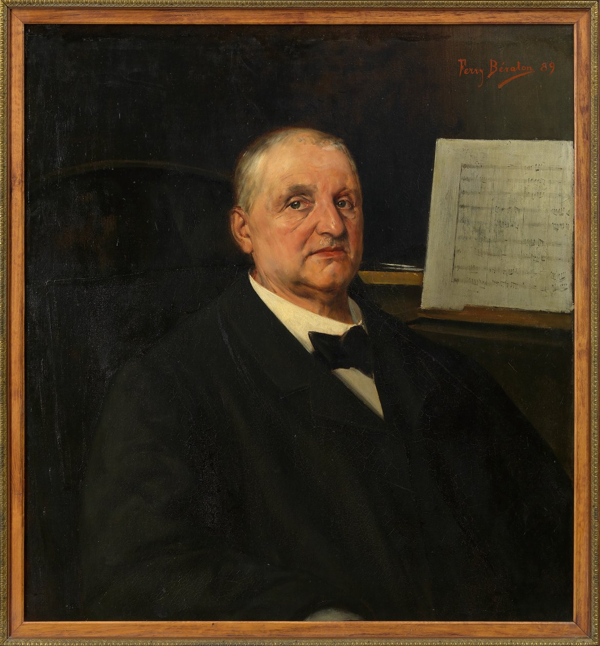 Porträtt av Anton Bruckner 1824-1896, 1889. av Ferry Bératon