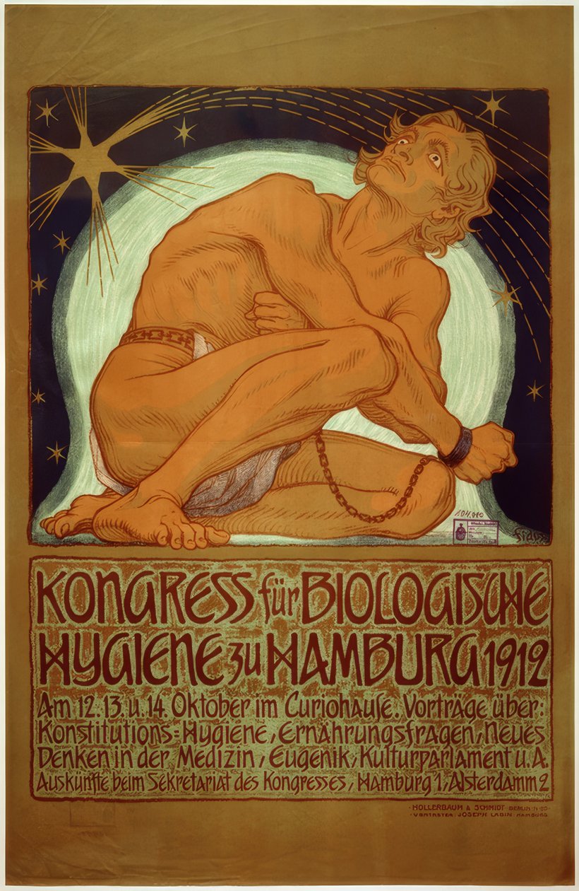 "Kongress för biologisk hygien i Hamburg 1912" / Fidus / Affisch, 1912 av Fidus