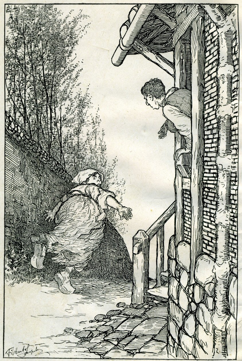 Illustration av Filiberto Scarpelli till sagan "Toinette l