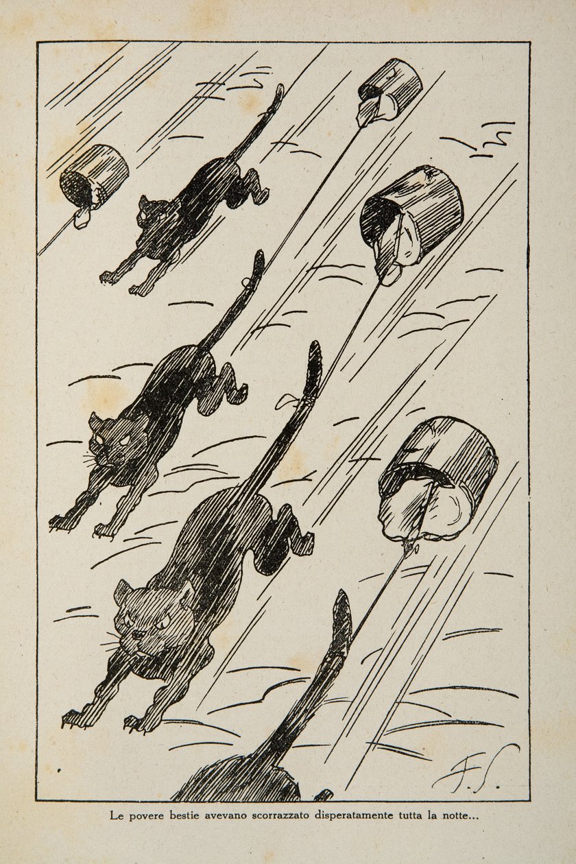 Illustration från en barnbok, c.1920-30 av Filiberto Scarpelli