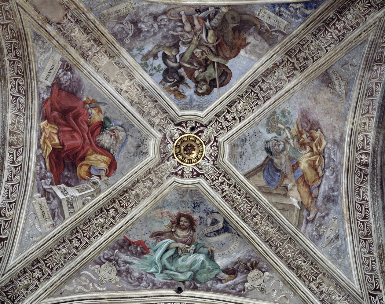 Taket i Strozzi kapell föreställer profeterna Abraham, Noa, Adam och Jakob c.1489-1502 av Filippino Lippi