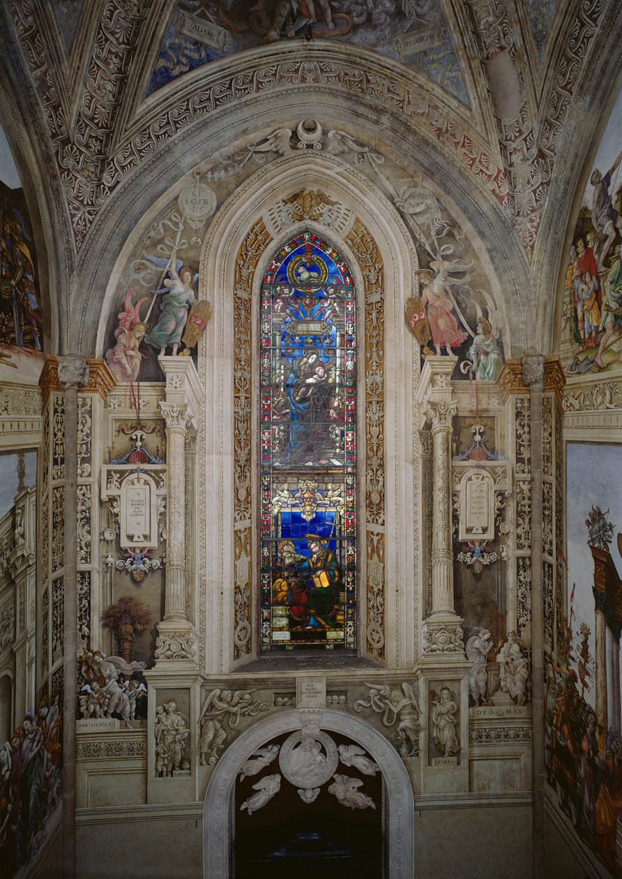Strozzi kapells östra vägg av Filippino Lippi