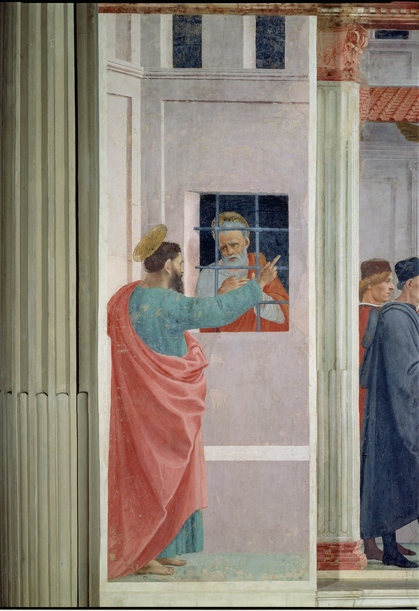 Sankt Petrus besöks i fängelset av Paulus, ca 1480 av Filippino Lippi