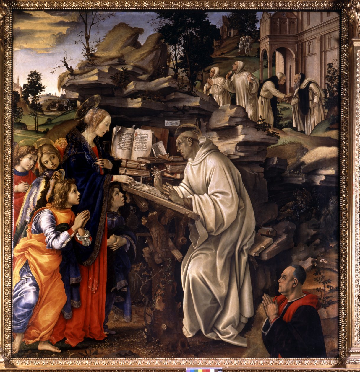Jungfruns uppenbarelse för Sankt Bernard av Clairvaux av Filippino Lippi