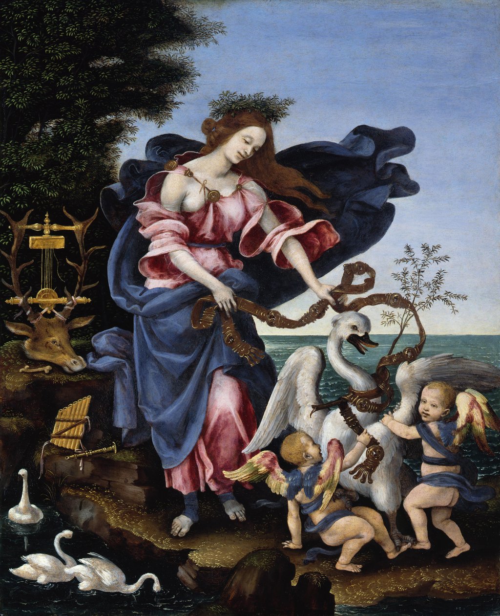 Italienska: Musikens Allegori Musikens Allegori (Erato) av Filippino Lippi