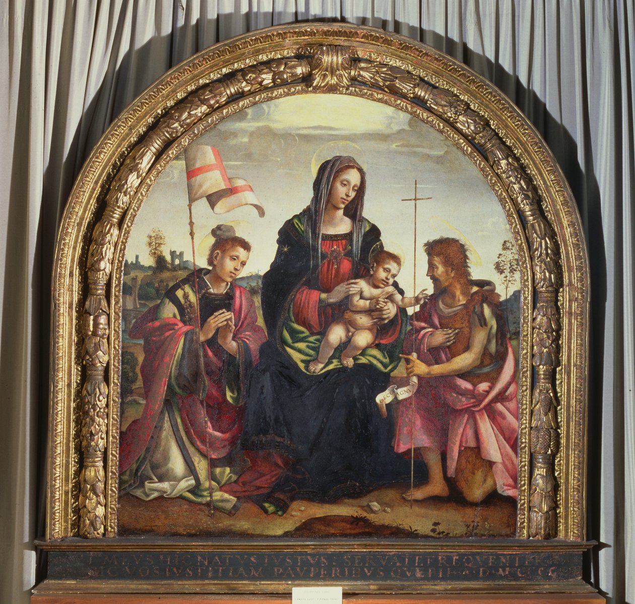 Madonna och barn med SS. Johannes Döparen och Stefanus av Filippino Lippi