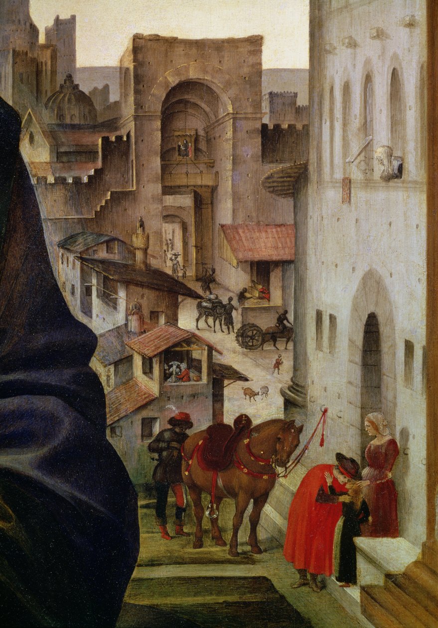Nerli altartavla, detalj av San Frediano-porten i Florens, 1494 paneldetalj av 58333 av Filippino Lippi