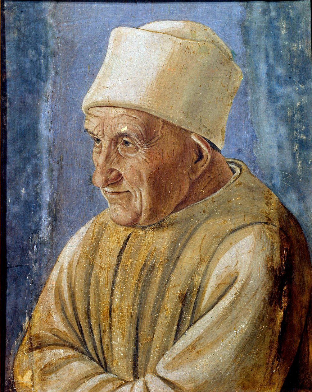 Porträtt av den gamla målningen av filippinska Lippi (1457-1504) 1485 Sön. 0,47x0,38 m Florens, Galleria degli Uffizi (Kontor) - Porträtt av en gammal man. Målning av filippinska Lippi (1457-1504) 1485. 0,47 x 0,38 m. Galleria degli Uffizi (Uffizi), Floren av Filippino Lippi