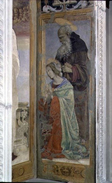 SS. Anthony och Lucy, detalj från tabernaklet i Canto al Mercatale, 1498 av Filippino Lippi